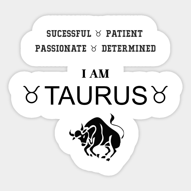 Taurus horoscope 01 Sticker by 2 souls